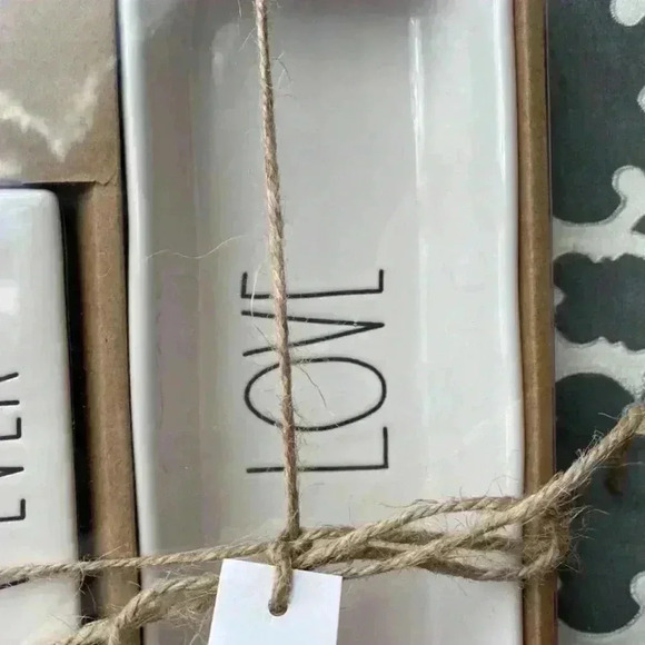 NEW Rae Dunn - BEST MOM EVER / LOVE 💕 Desk Plaque & Tray Office/Organizing SET - Picture 5 of 6